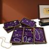 1 Pc, Walnut Wood Pattern Jewelry Box, Jewelry Tray, Suitable for Storing Necklaces, Rings, Earrings and Ear Studs. Color: Violet
