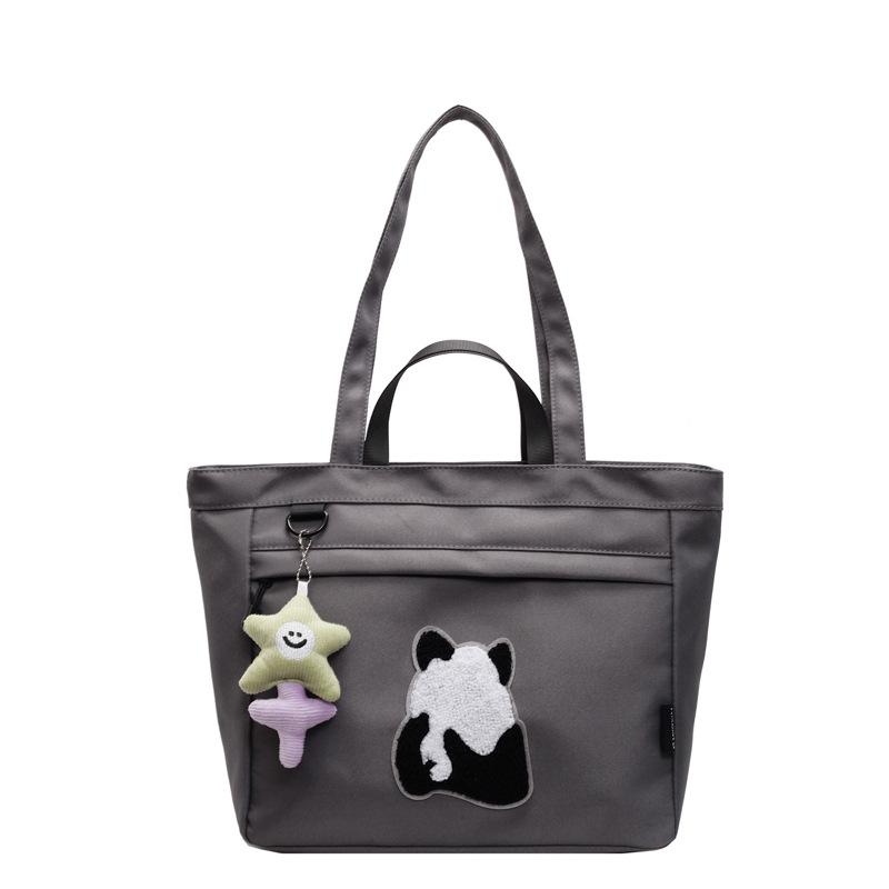 

New women s bag, panda print tote bag. серый