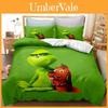 Set Copripiumino Stampato 3D Personaggio dei Cartoni Animati Il Grinch per Arredamento Camera da Letto Moderna