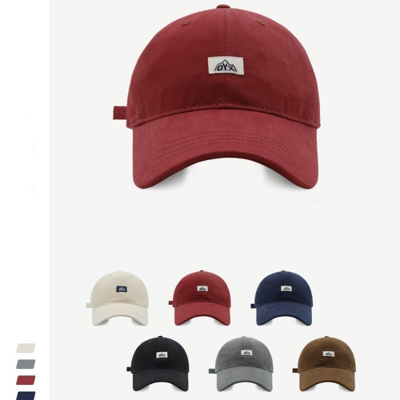Original Design Alphabet Cloth Label Baseball Cap Men's and Women's Fashion Versatile Wide-brimmed Peaked Cap Show Small Face