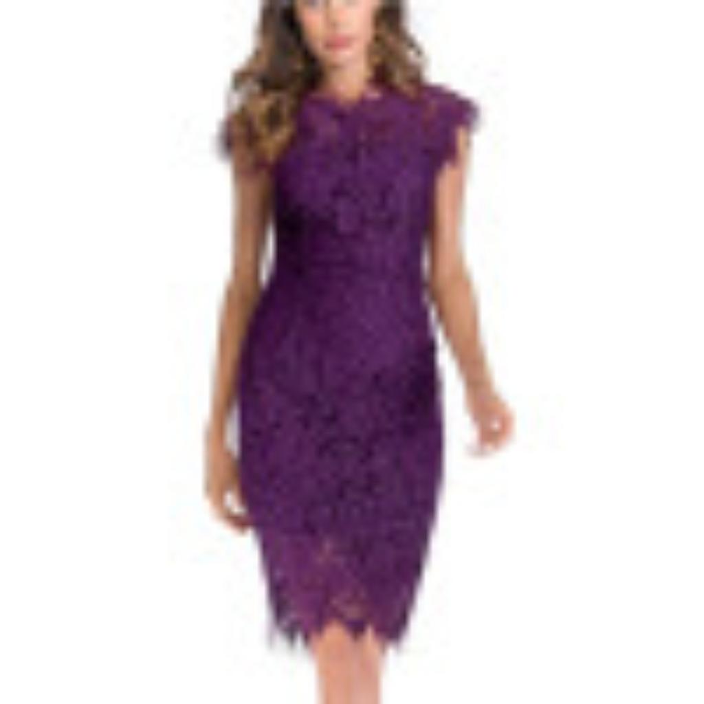 Women's Stand Collar Sleeveless Pencil Midi Dress Casual Lace Trim Solid Color Dress