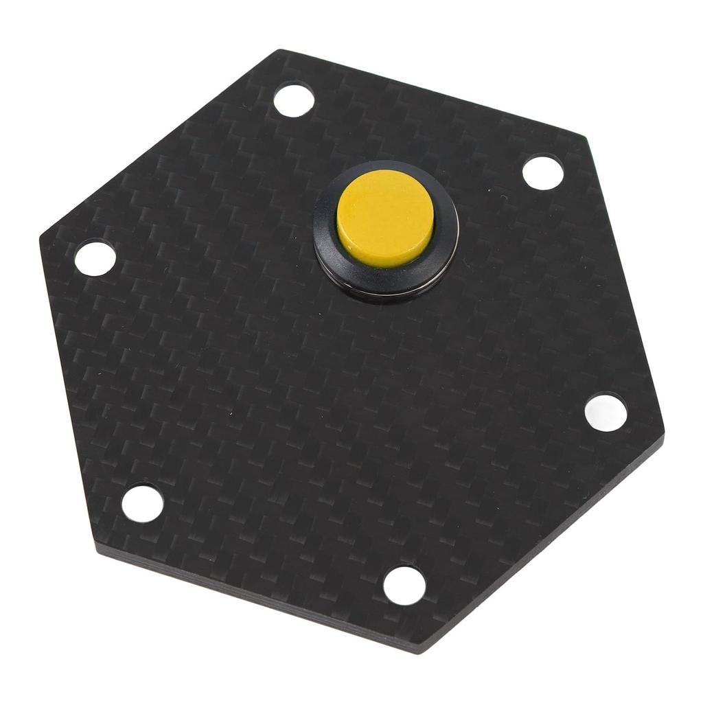 6 Holes Steering Wheel Horn Cover Carbon Fiber Stylish Appearance Steering Wheel Center Cap