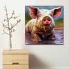 New Arrival 5D DIY Full Circle Diamond Painting " Piggy" Embroidery Cross Stitch Home Decor Gift