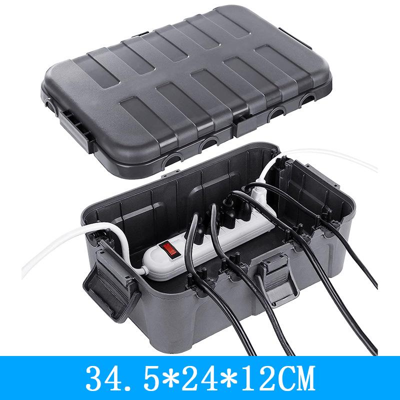 Compact Black Waterproof Junction Box with Upgraded Claws and Mounting Hole for Safe Power Extension