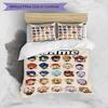 3pcs Duvet Cover Set (1*Duvet Cover + 2*Pillowcase, Without Core), Custom Name Genshin Impact Pattern Bedding Set, Home Bedroom Decor Gift