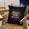 Anime Night in the Woods Personalized Pillow Cover Kids Bedroom Wild Party Decor Pillowcase kid Birthday shower Gift