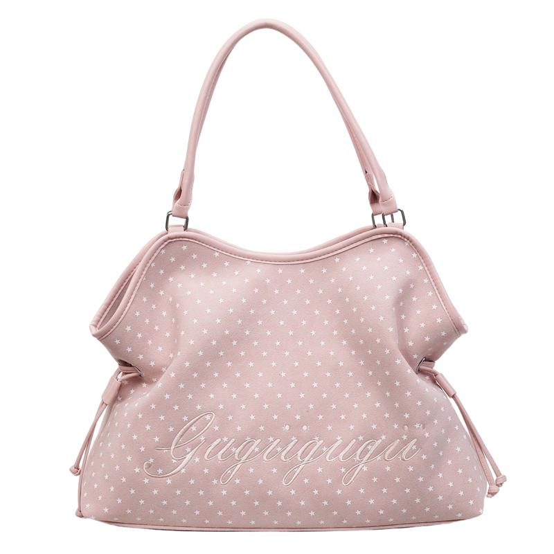 Fashi Y2K Neue Leopardenmuster-Punkte-Muster Große Kapazität Einzelne Schultertasche Niedliche Kordelzug-Schnalle Tragetasche für Damen