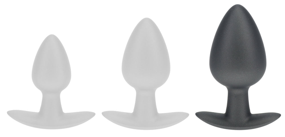 Plug Metally L 7.5 X 4cm Grey - Ouch! - SILICONE ANAL PLUG