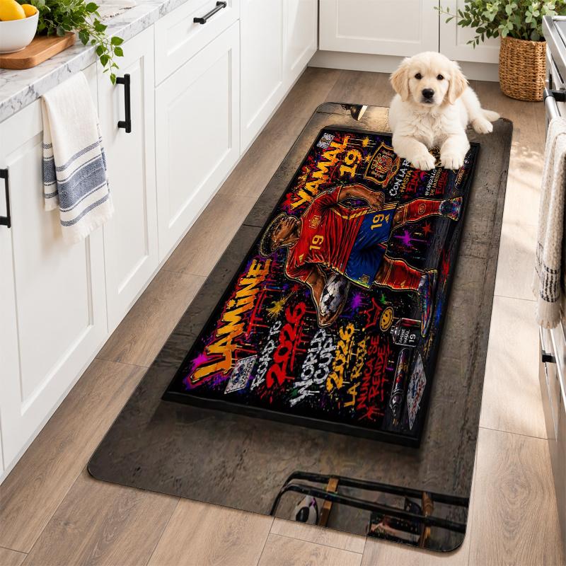 Flannel Kitchen Mat Lamine Yamal Soft Area Rug Non Slip Floor Carpet Home Decoration