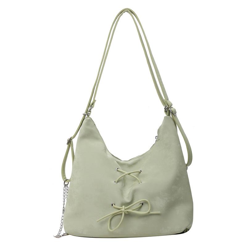 Fashion Large-capacity Bow Small Double Back Women's New Large-capacity Student Shoulder Bag Messenger Bag Tide