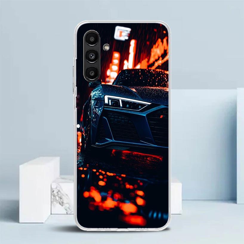 R-S 6 7 8 Sport Car Cover for Samsung Galaxy A17 A37 A57 A16 A26 A36 A56 A15 A14 A55 Phone Case A13 A53 A25 A35 A24 A34 A23 A33