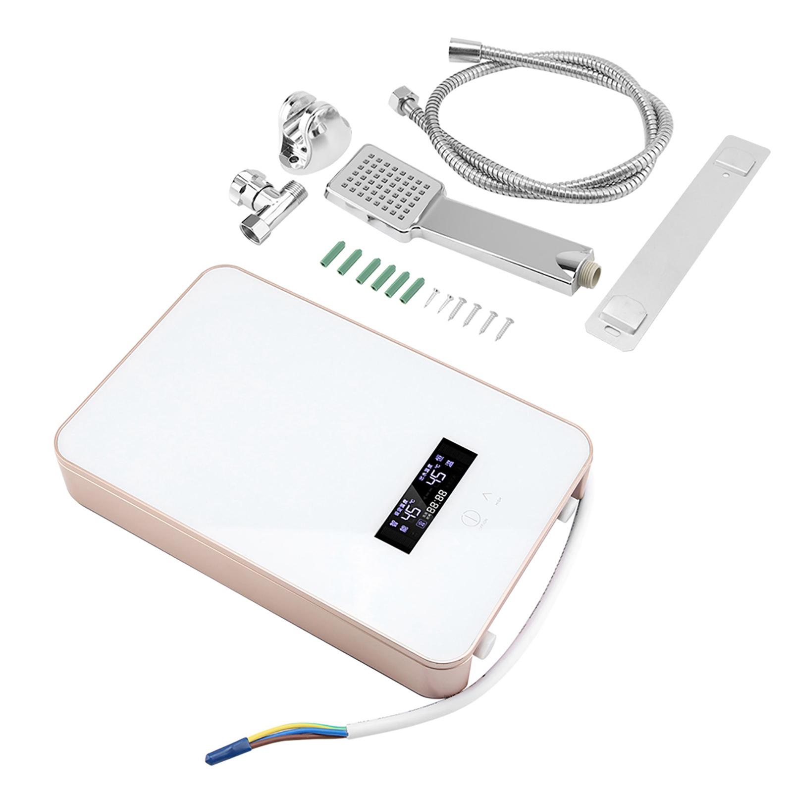 

8500 Вт Частотный Термостат Преобразования Электрический Водонагреватель, 220 В 8500 Вт Проточный Электрический Водонагреватель Для Дома белый