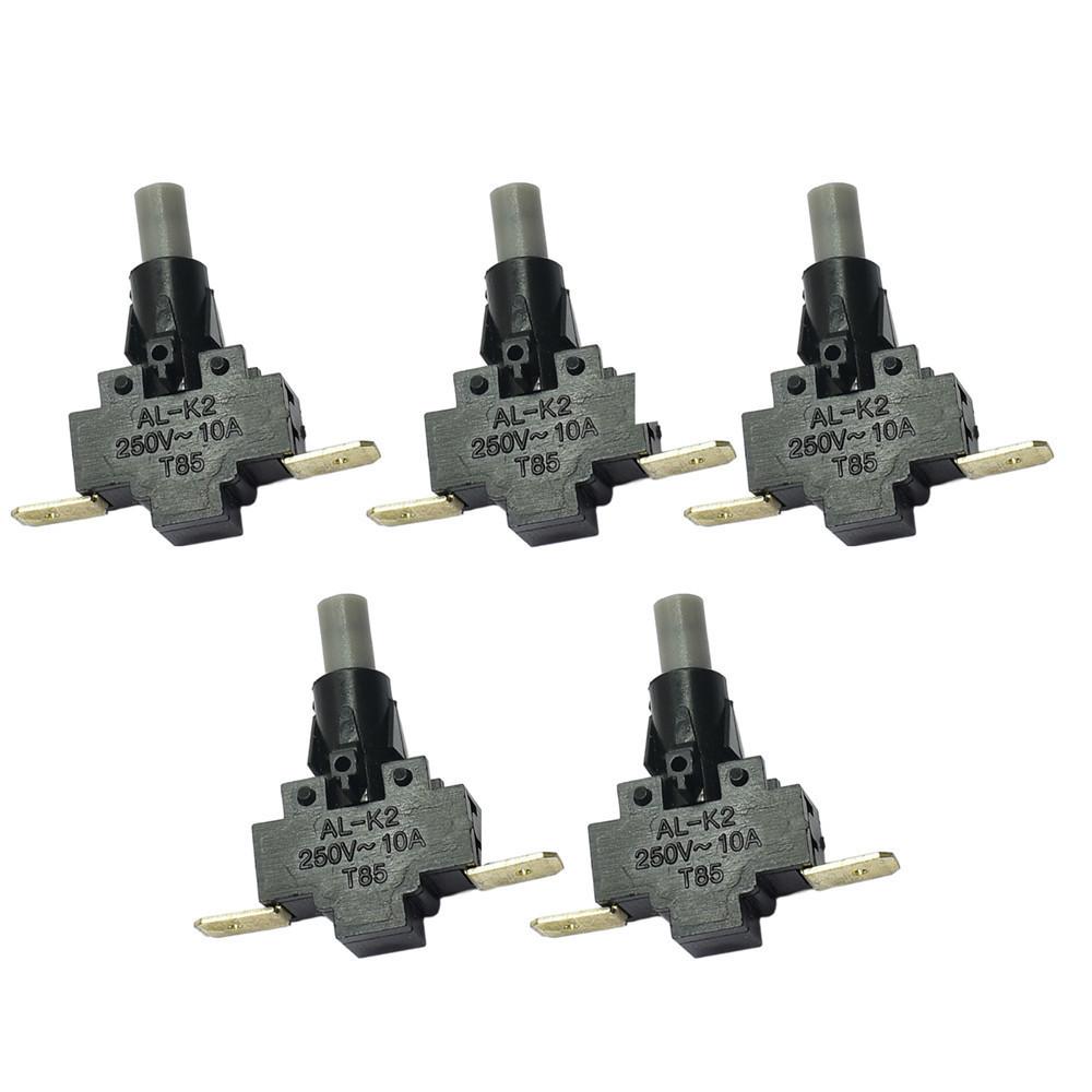 3pcs Gear Switch 10A/250V Push Button Switch AL-K2 Room Heater Electric Heater Switch 2pin Repair Accessories
