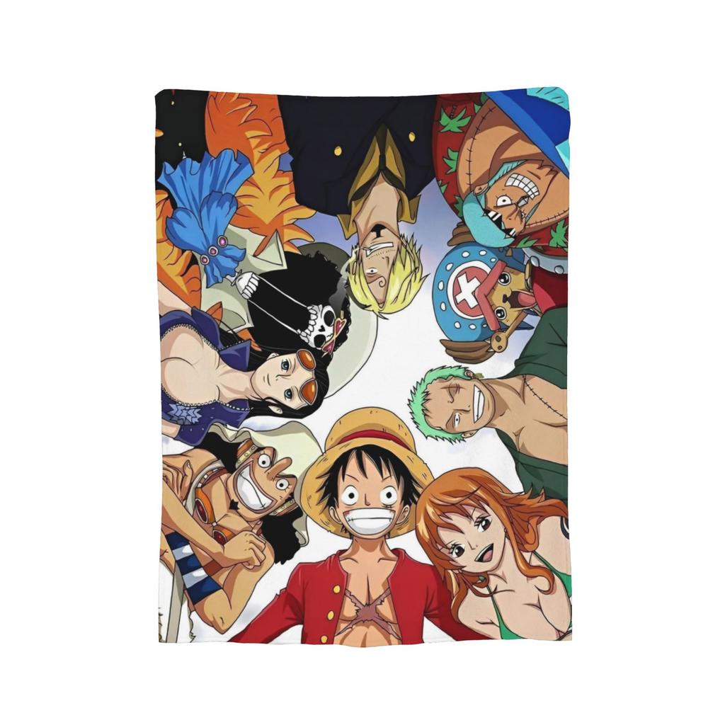 Luffy Anime  Fleece Throw Blankets Luffy  Blanket for Home Couch Super Soft Bedroom Quilt,
