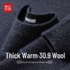 Hodo Men's Thickened Wool-Blend Crewneck Sweater