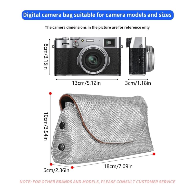 PU Camera Case with Adjustable Strap Spacious Storage for X100vi X100v Xhalf Outdoor Photography