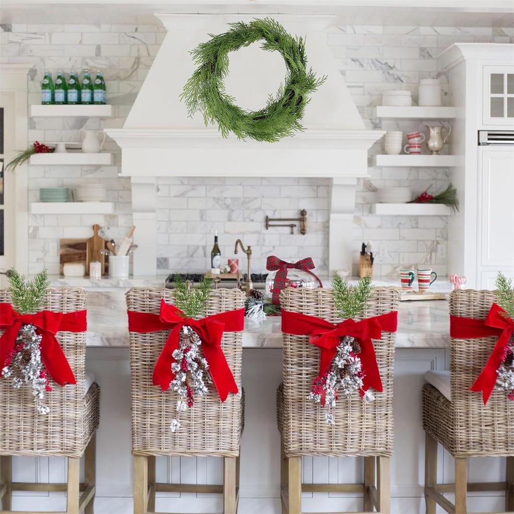 Pack of 40 Artificial Christmas Tree Stems Durable Plastic Christmas Tree Decor for Party Decorations and Festive Home