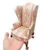 Miniature Single Sofa/ArmChair Model Figure For 1/6 Doll House Decoration Wood Kids Toy Furniture Scene Setting Decors