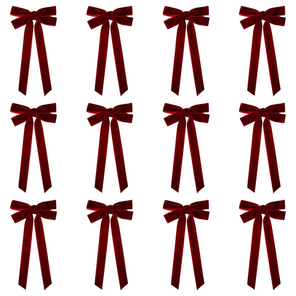 Christmas Tree Bow Decoration, Christmas Tree Small  Velvet Bow - Party Wedding Home Decoration