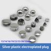 Diamètre 13/16/19/22/25/28/32 mm Bouchon Plaqué Électroplaqué Bouchon en Plastique Plaqué Bouchon pour Tube Rond Capuchon d'Étanchéité Antidérapant Silencieux Résistant à l'Usure