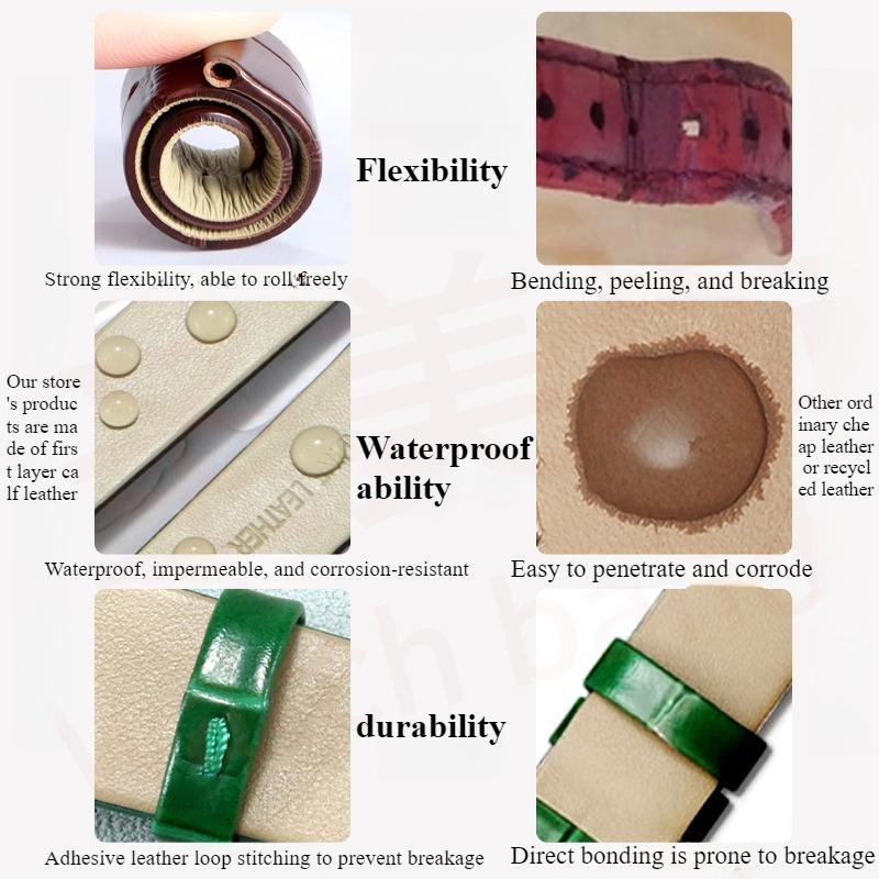 Leather watch strap women for Original MIDO BARONCELLI M027 M007 BELLUNA M024 RAINFLOWER M043 Top layer of cowhide watchband
