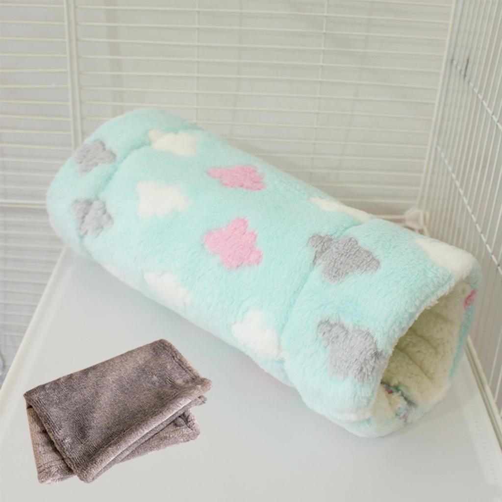 Small Pet Fleece Tunnel & Hammock: Hamster, Rat, Sugar Glider, Guinea Pig Hideout & Bed