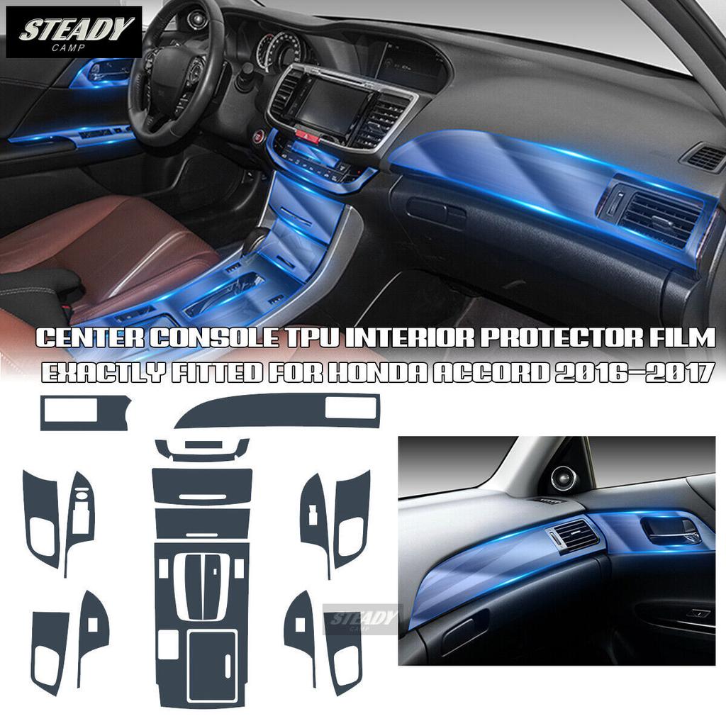 For Honda Accord 2016-2017 Car Interior Center Console Transparent TPU Protective Film Anti-scratch Repair Accessories Refi SK5
