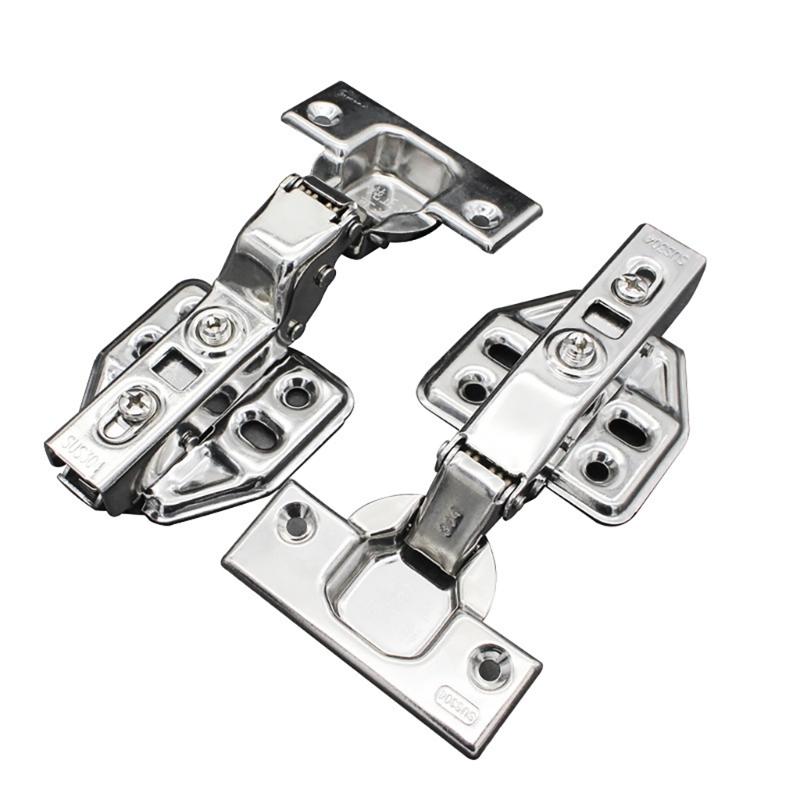 2Pieces Cabinet Hinges Repair Set Featuring 1 Plates and 12 Screws Sturdy Stainless Steel for Home Projects Supplies