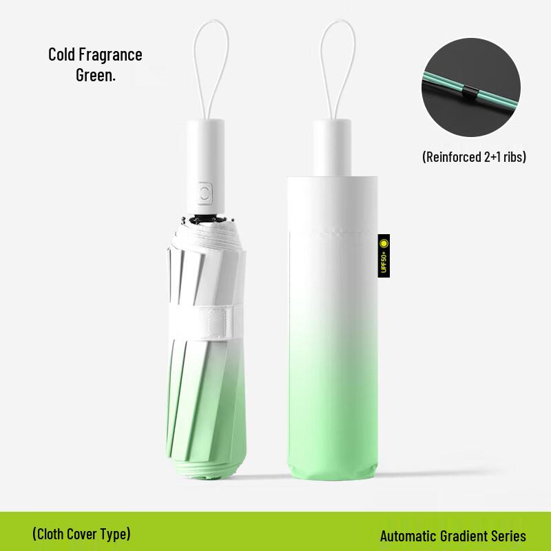 Gradient Semi-Automatic Folding Sun & Rain Umbrella (2-Pack)