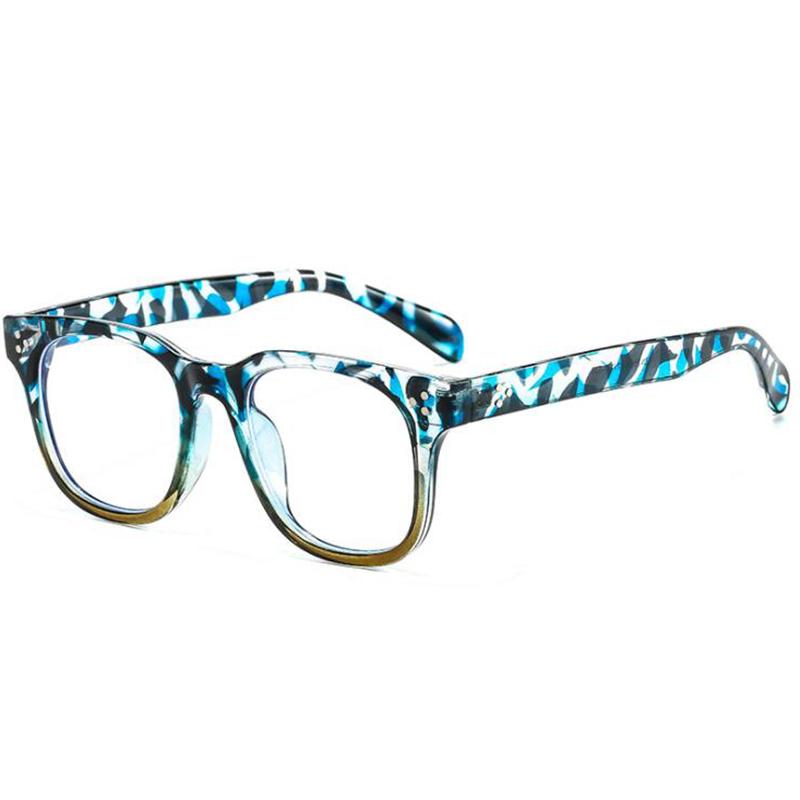 -1 -1.5 -2 -2.5 -3 -3.5 -4 -4.5 -5.0 -5.5 -6.0 Classic Rivets Myopia Eyeglasses With Degree Women Men Black Leopard Frame Glasses