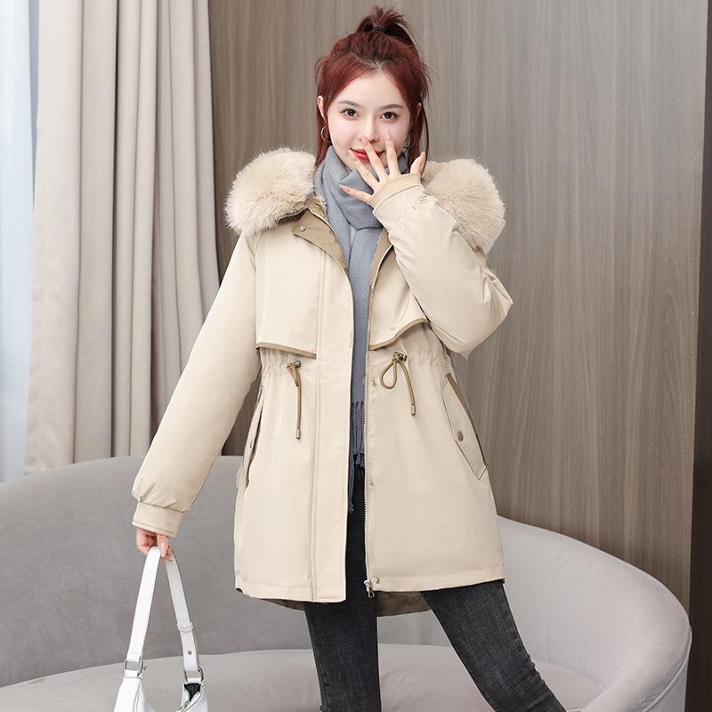 In Winter, The New Fur Pie Overcomes The Long Detachable Loose Cotton-padded Jacket Cotton-padded Jacket for Women.