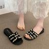 Xiaoxiangfeng low-heeled elegant cool slippers women's fashion outer slippers 2025 summer new non-slip beach shoes spot