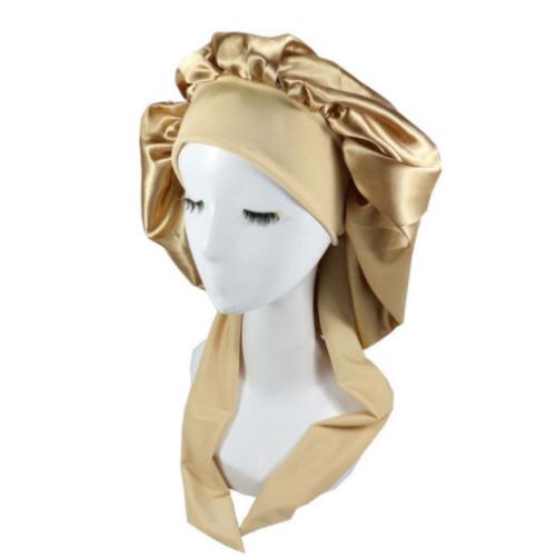 New Silky Bonnet For Sleeping Women Satin Bonnet Hair Bonnet Night Sleep Cap Scarf Wrap For Curly Hair Tie Band For CurlyHat