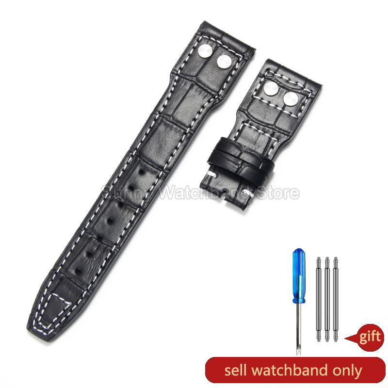 

Ремешок для часов из натуральной кожи с заклепками 20 21 22 мм для IWC Hamilton Pilot s Le Petit Prince Mark 18 Portofino 22mm