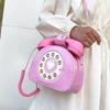 Retro Kreative Telefon Schultertasche Damen Große Kapazität Leder Umhängetaschen Damen Niedlich Mode Einzigartig Cartoon Geldbörse Schick