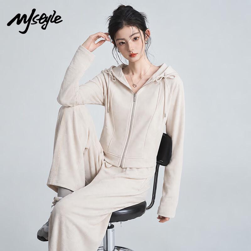 MJ STYLE Women's Hooded Knit Tracksuit