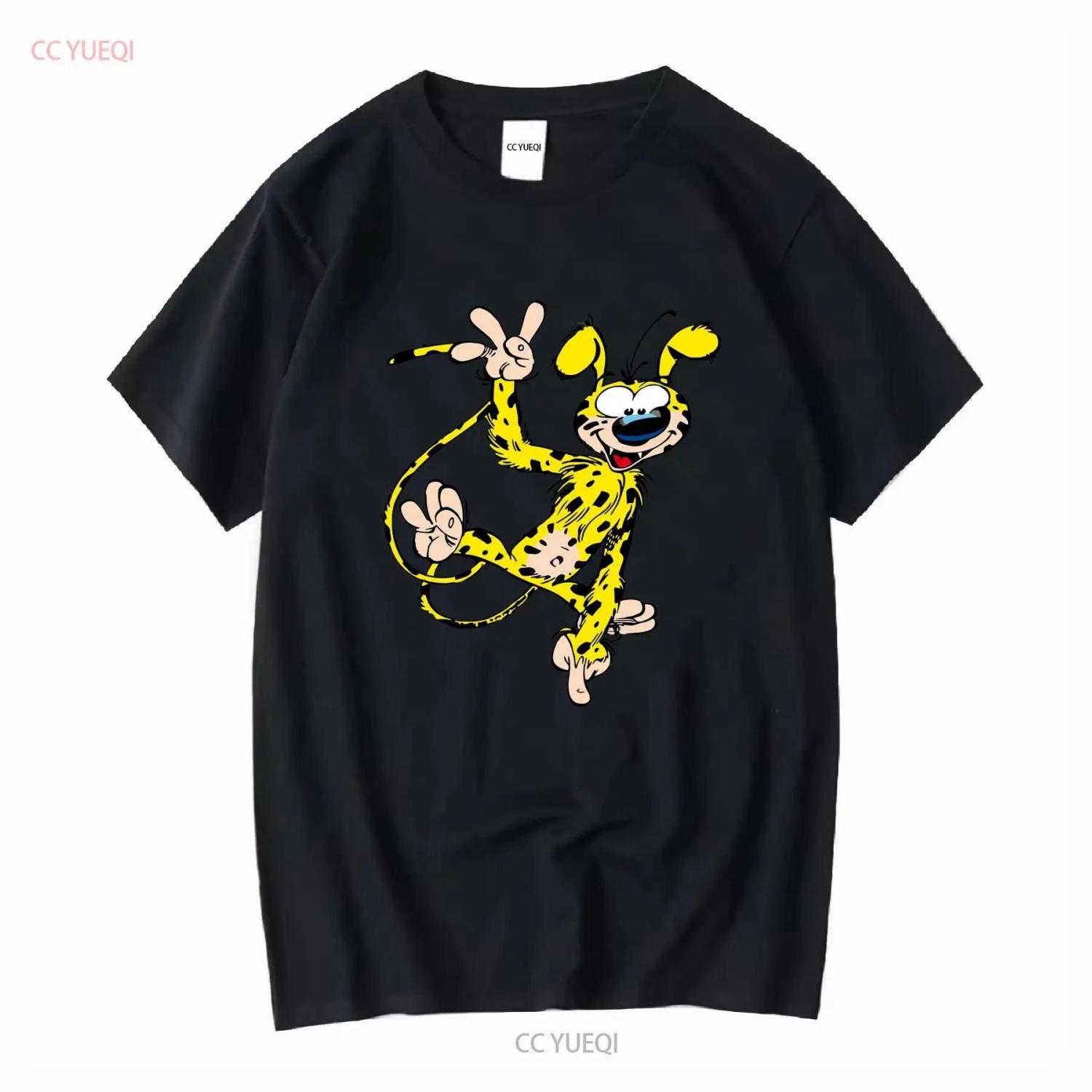 

Waving Marsupilami Classic Retro Vintage T Shirt S 5XL Vintage Washed Homme Stretched Casual Streetwear Fashion Breathable S чёрный