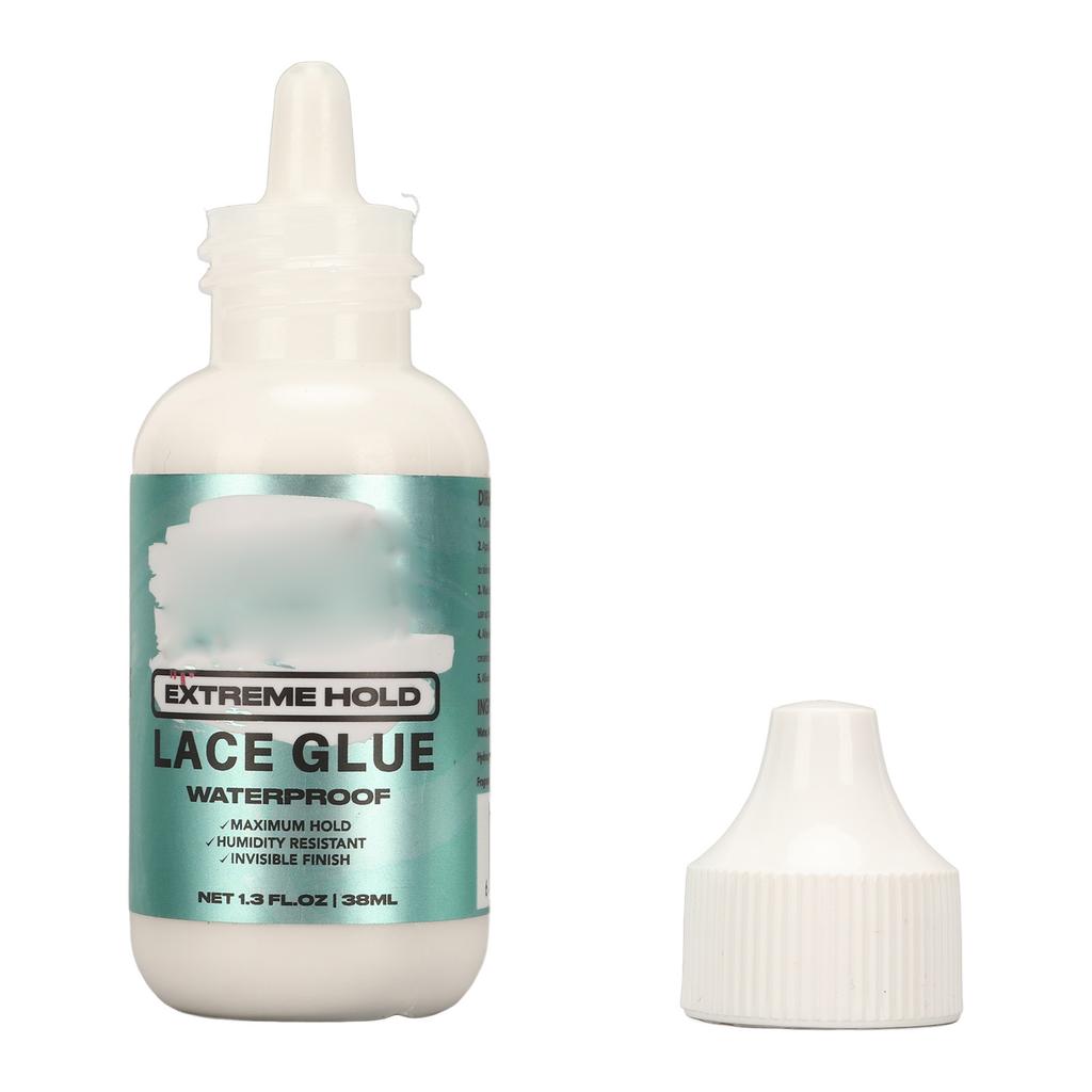 Lace Wig Glue Strong Bonding False Hair Hairpiece Adhesive Glue Translucent Creamy White 38ml