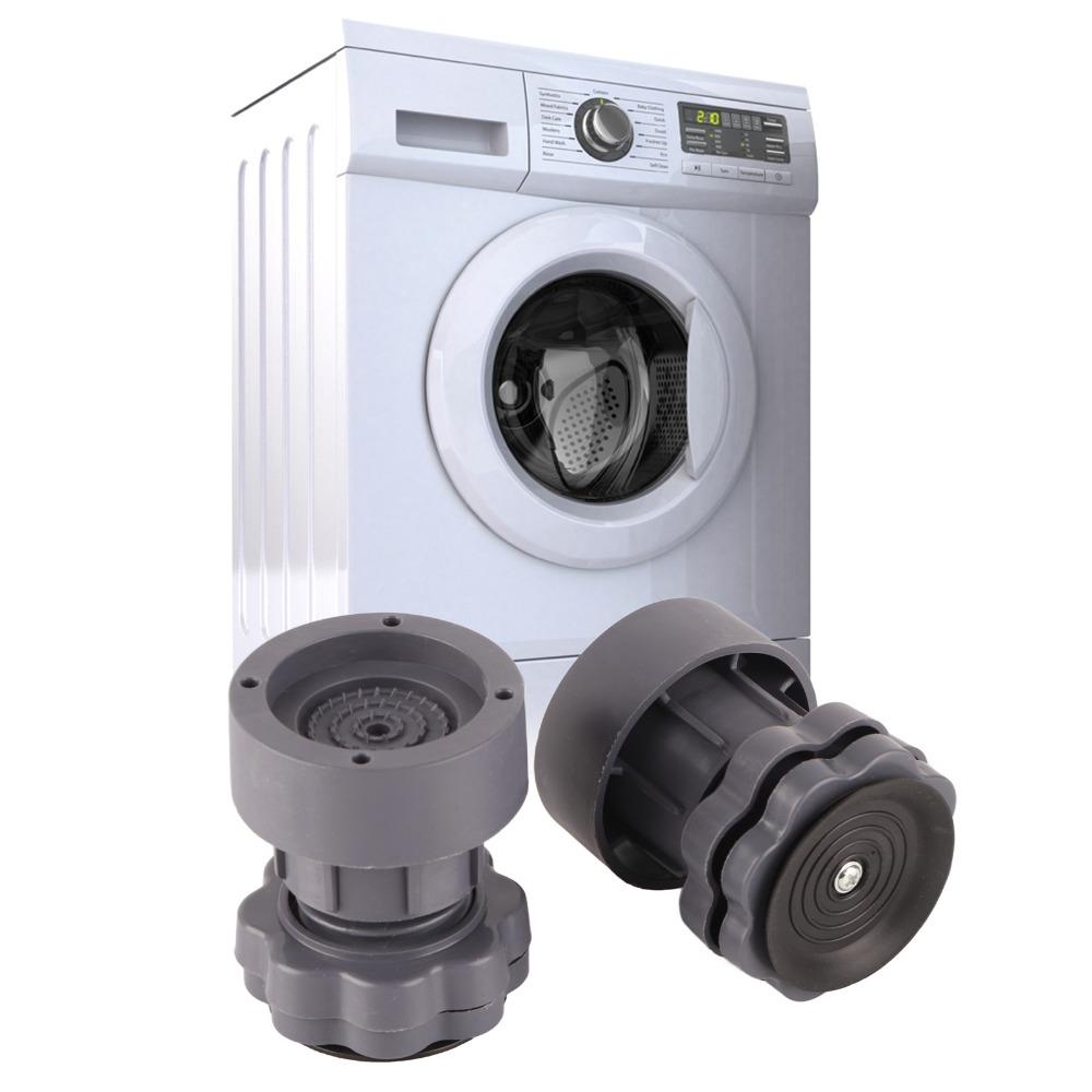4PCS Grey Washing Machine Foot Pad PP + PVC Shockproof Pad Anti Vibration Pad  For Laundry Room