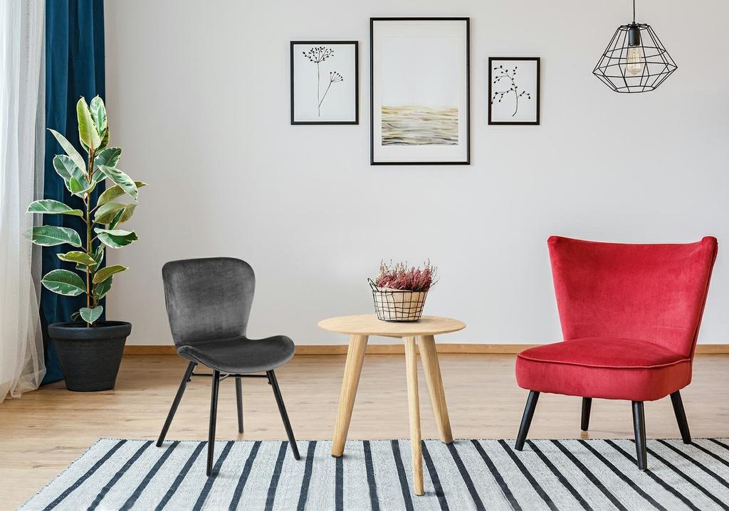 Batilda UPHOLSTERED CHAIR, dark gray velvet