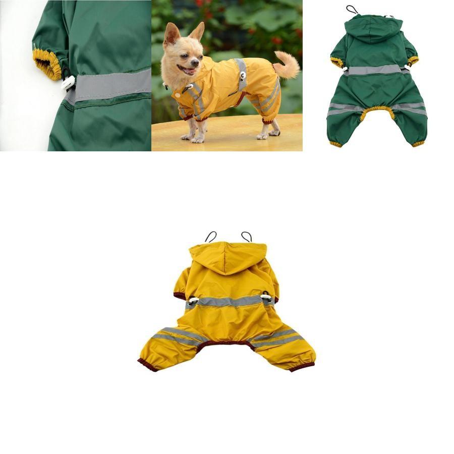 Imperméable pour Chiens avec Bordure Réfléchissante Parfait pour les Petites Races Vêtement Printemps Été
