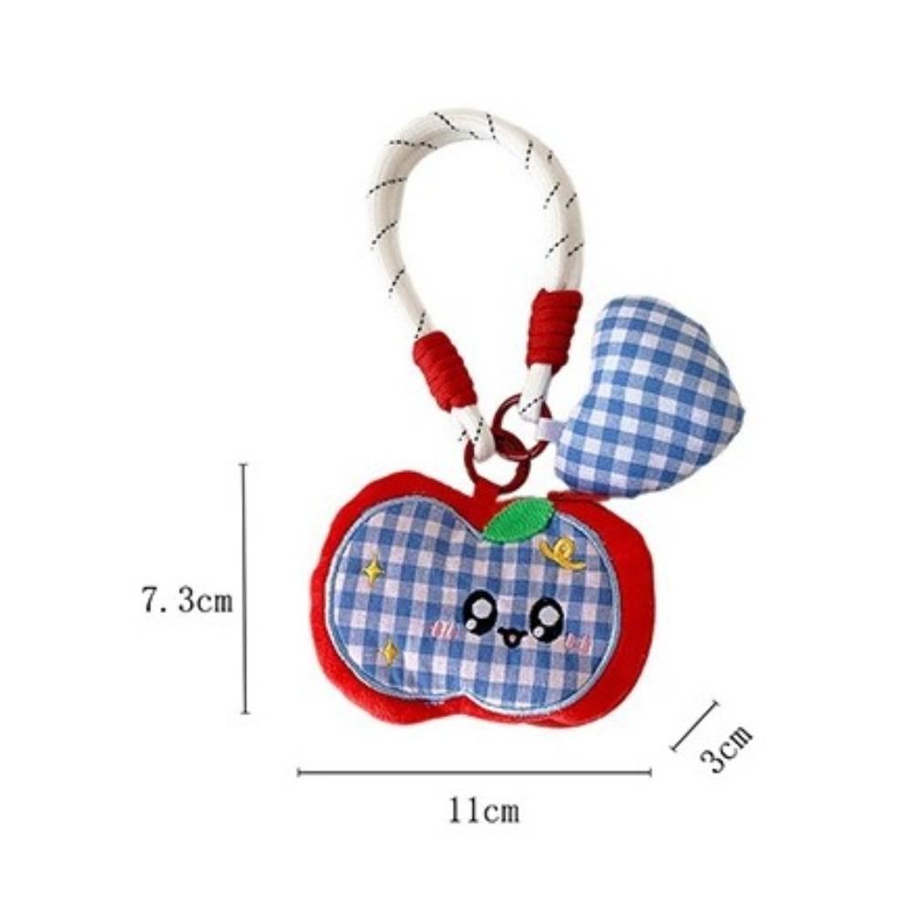 Cute Multifunction Headset Bag Apple Doll Pendant Protective Cover Lanyard Earphone Bag Hanging Ornament Coin Purse