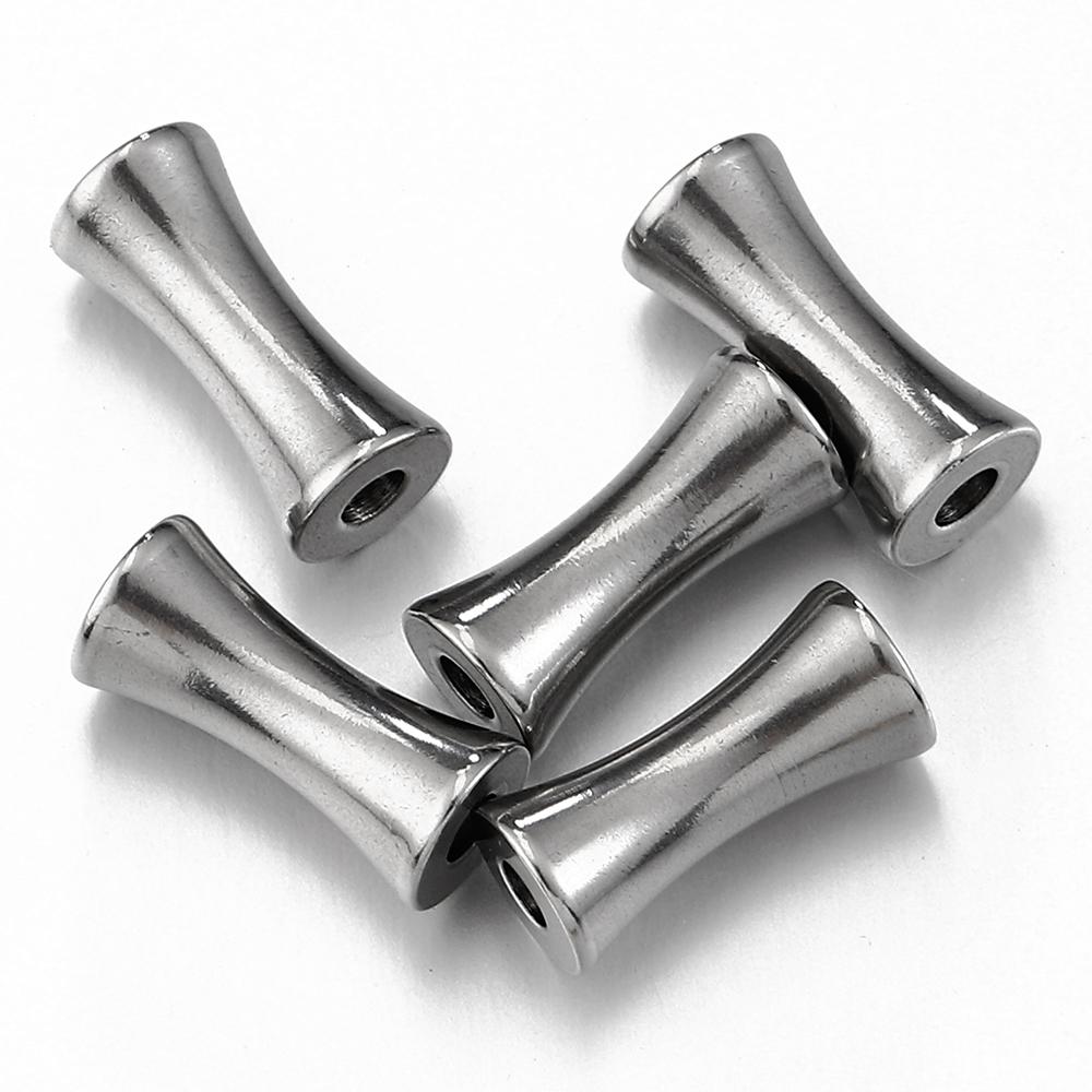 20pcs 10pcs 8.5x8mm Stainless Steel Loose Spacer Beads Barrel Drum Charms Pendants for Necklace Bracelet Jewelry Making DIY
