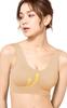 Night Daytime Use [Bambi Water] Bra, Set-up Possible, 24-hour Use, Non-wired Bra, (L, Beige)