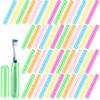 SIKEMAY 50 PCS Travel Toothbrush Holder Bulk, Toothbrush Travel Case Cover, Portable Plastic Dust Proof Breathable, Toothbrush Holder for Travel