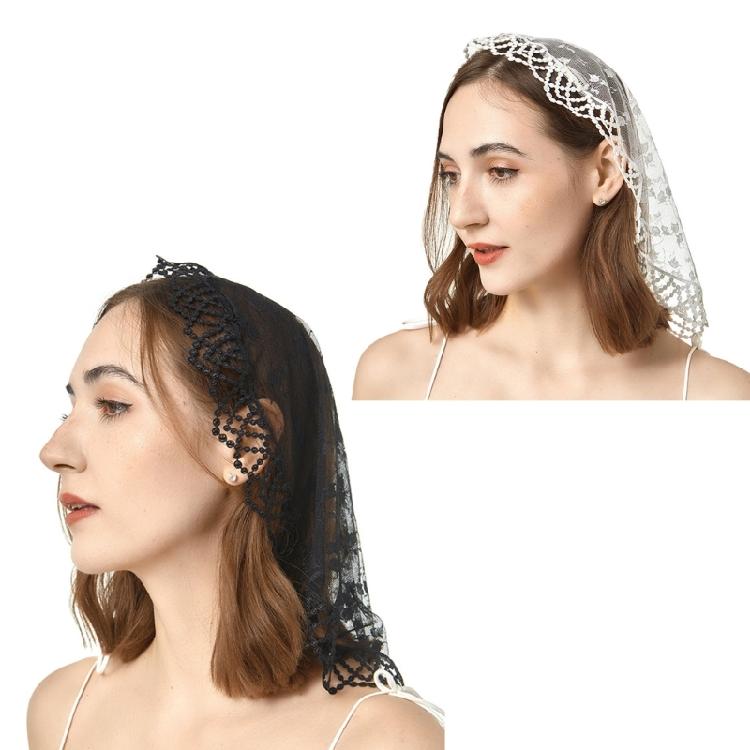 Lace Veil for Wedding Church Attendance Latin Veil Headscarf Veil Mantilla Veil Headcover for Formal Religious Gathering