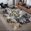 New Orleans Saints2 Flanellmuster Quadratischer Teppich, Auslegeware, Teppich für Wohnzimmer Schlafzimmer Sofa Spielzimmer Dekoration, Rutschfeste Fußmatte
