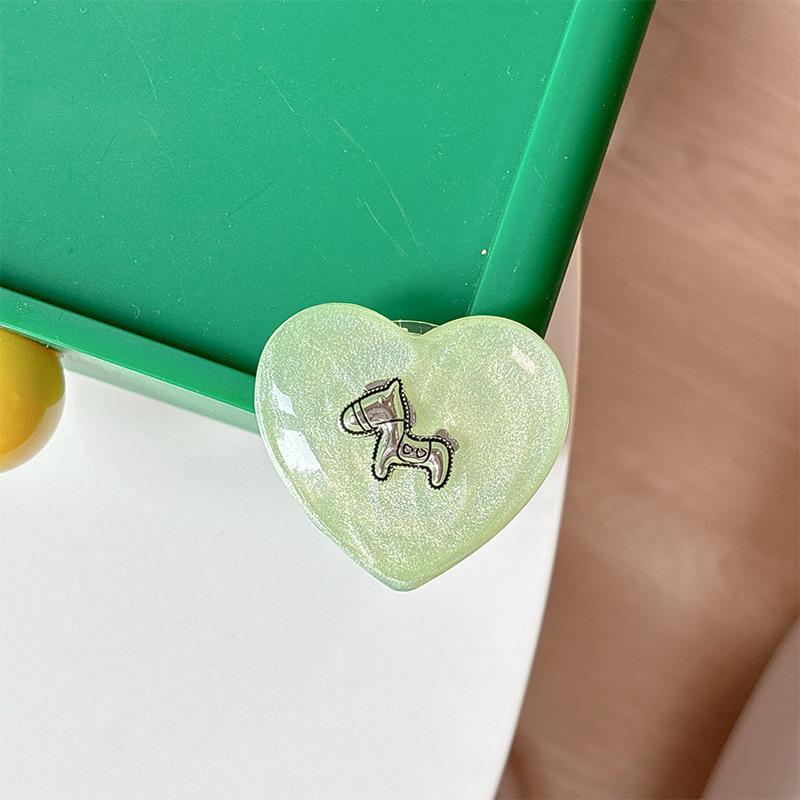 Creative Desktop Phone Airbag Holder Wind Paste Magnetic Glitter Heart Ring Girl Small Fresh