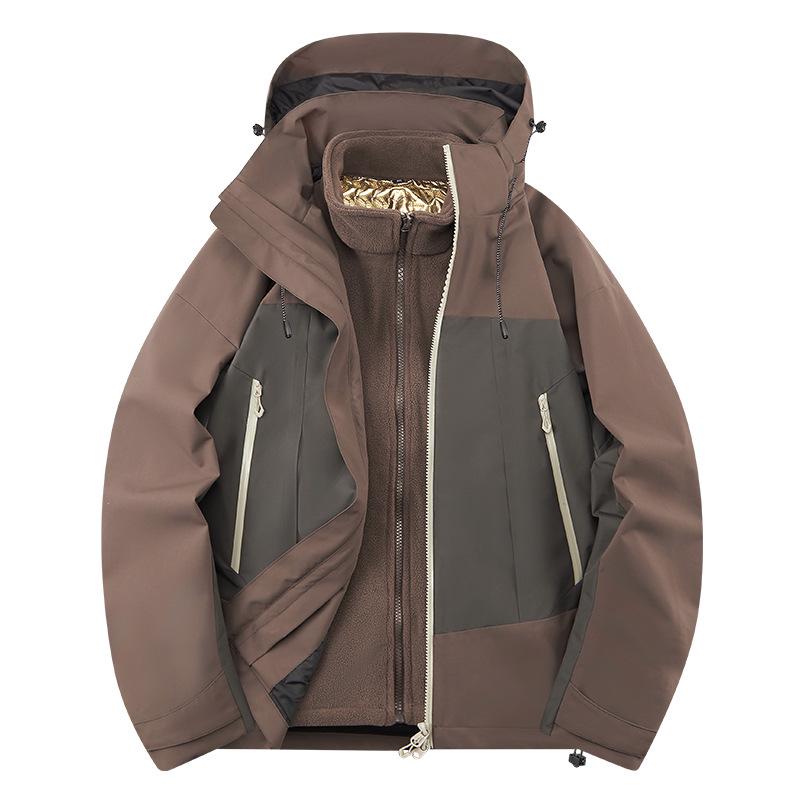 Unisex 3-in-1 Windproof Waterproof Mountaineering Jacket: Autumn/Winter Ski Suit & Windbreaker 4XL