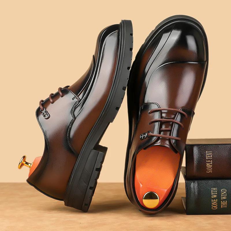 Luxury Dress Shoes Men British Business Platform Shoes for Men Fashion Leather Shoes Designer Wedding Shoe Zapatos De Hombre
